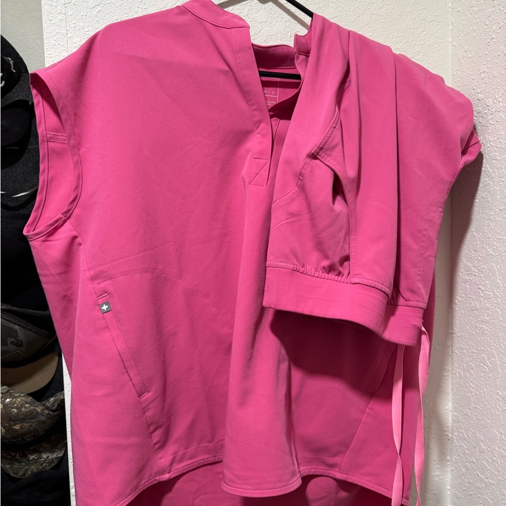 **Limited Edition**   F*ing Pink FIGS Scrub Top and Pants Set